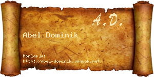 Abel Dominik névjegykártya